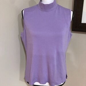 *APPLESEED'S* Petite Purple Sleeveless Turtle Neck Size LP